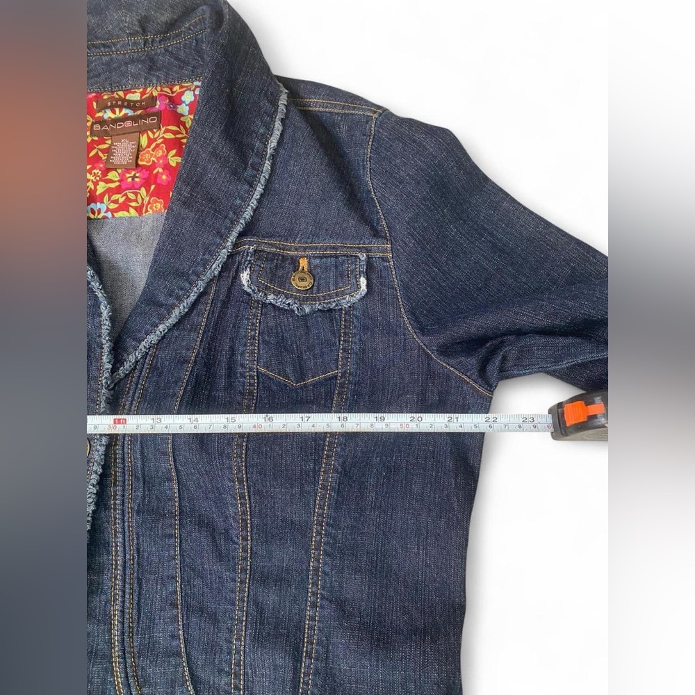 Y2K Bandolino Dark Wash Denim Jacket XL - Bohochic, Coastal Cowgirl, Indie - Picture 7 of 10